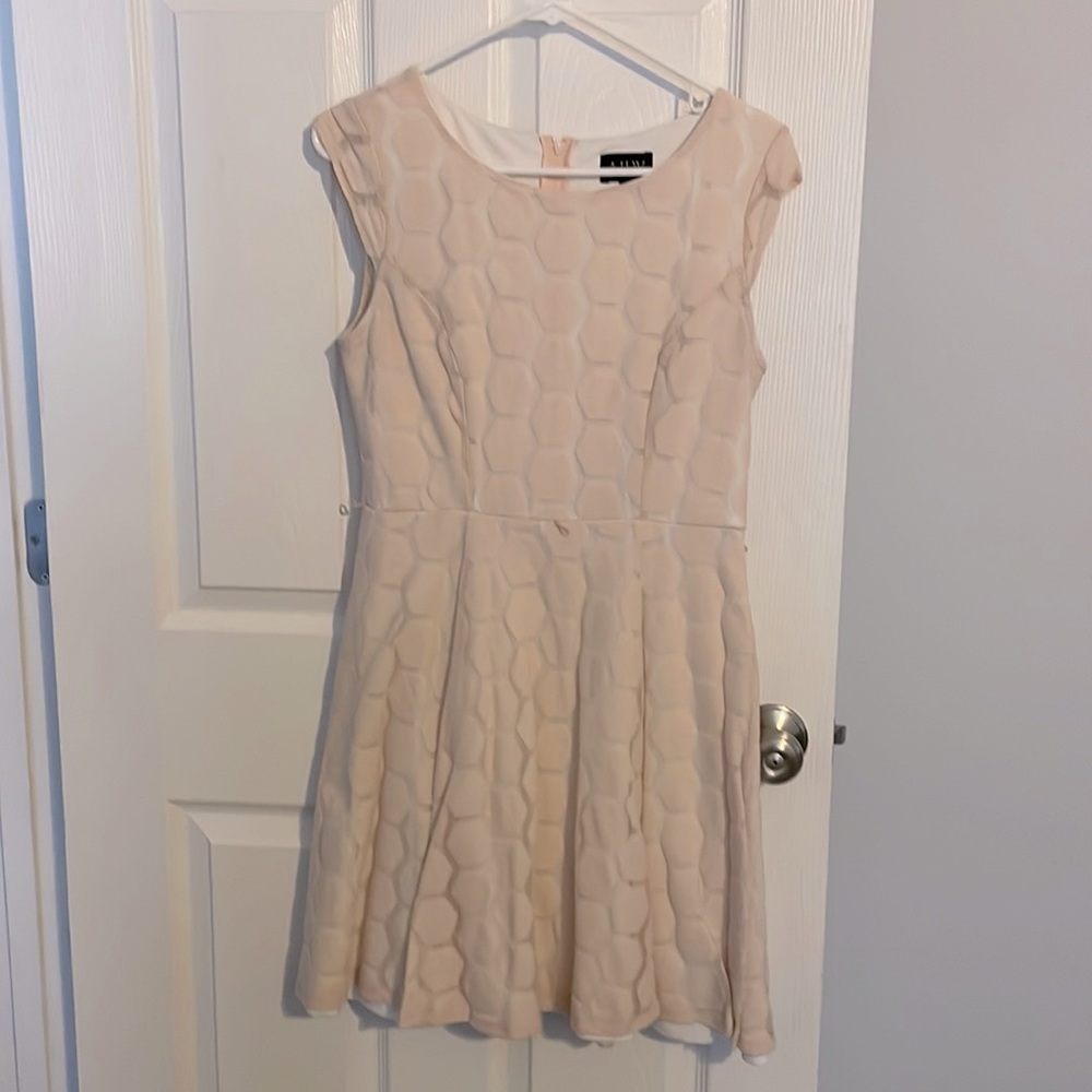 Light pink Asymmetric Dress.  Size 10 with zipper back.